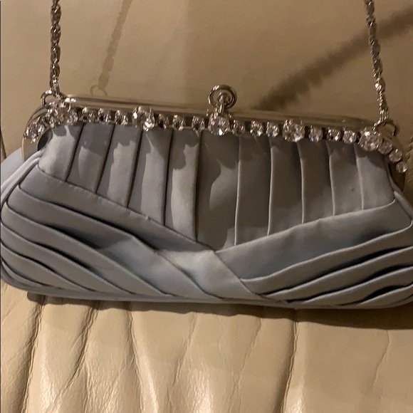 Silver &  Rhinstone clutch purse - Picture 4 of 4